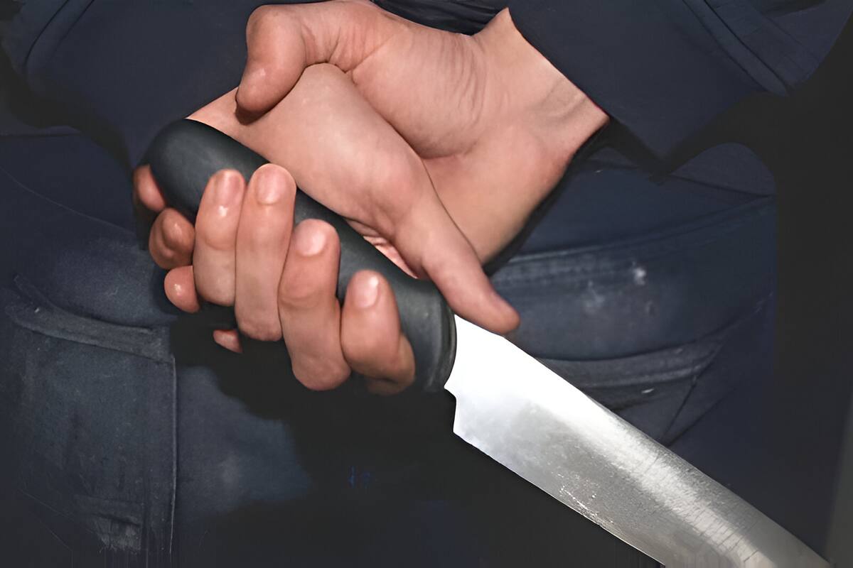 Detenido con un cuchillo en colonia Centro