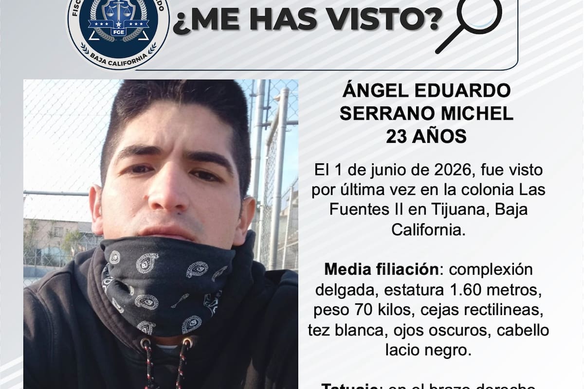 Se busca Ángel Eduardo Serrano Michel de 23 años de edad