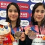 Lía y Mía Cueva, mexicanas de 15 años, ganan el bronce en la Copa Mundial de Clavados
