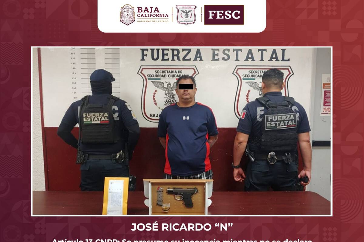 FESC detiene a hombre en posesión de una arma de fuego