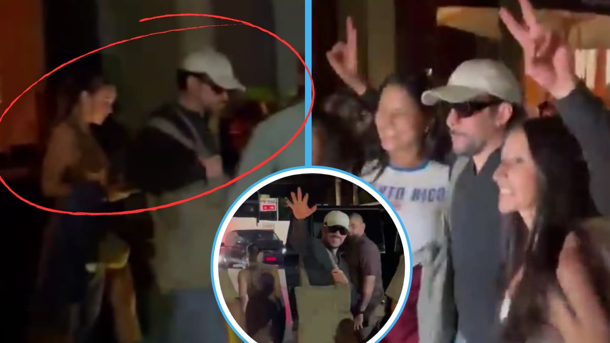 Video | Bad Bunny y Gabriela Berlingeri son captados saliendo de restaurante en São Paulo; el cantante posa con fans