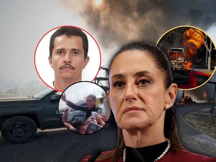 Tras el abatimiento de “El Mencho”, Claudia Sheinbaum se negó a dar declaraciones y dijo que el Gabinete de Seguridad informará los detalles, mientras continúan los bloqueos e incendios en varios estados del país