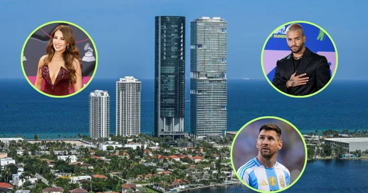 ¡Alerta en Miami! Edificio de lujo donde viven Thalía, Maluma y Messi se hunde a pasos agigantados