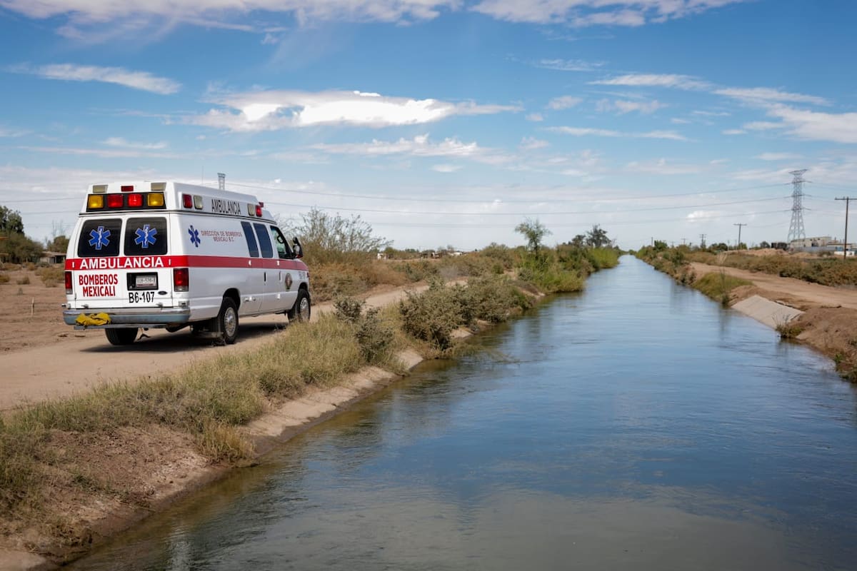 Hallan cuerpo sin vida en canal de riego en el Valle de Mexicali