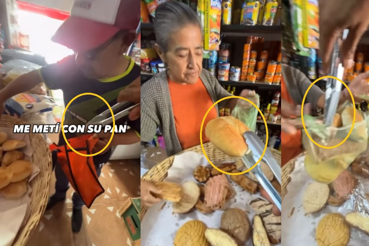 “Total que dejó sin pan a todos”: hombre roba el pan a un señor, se lo da a una señora… y luego se lo quita a ella también