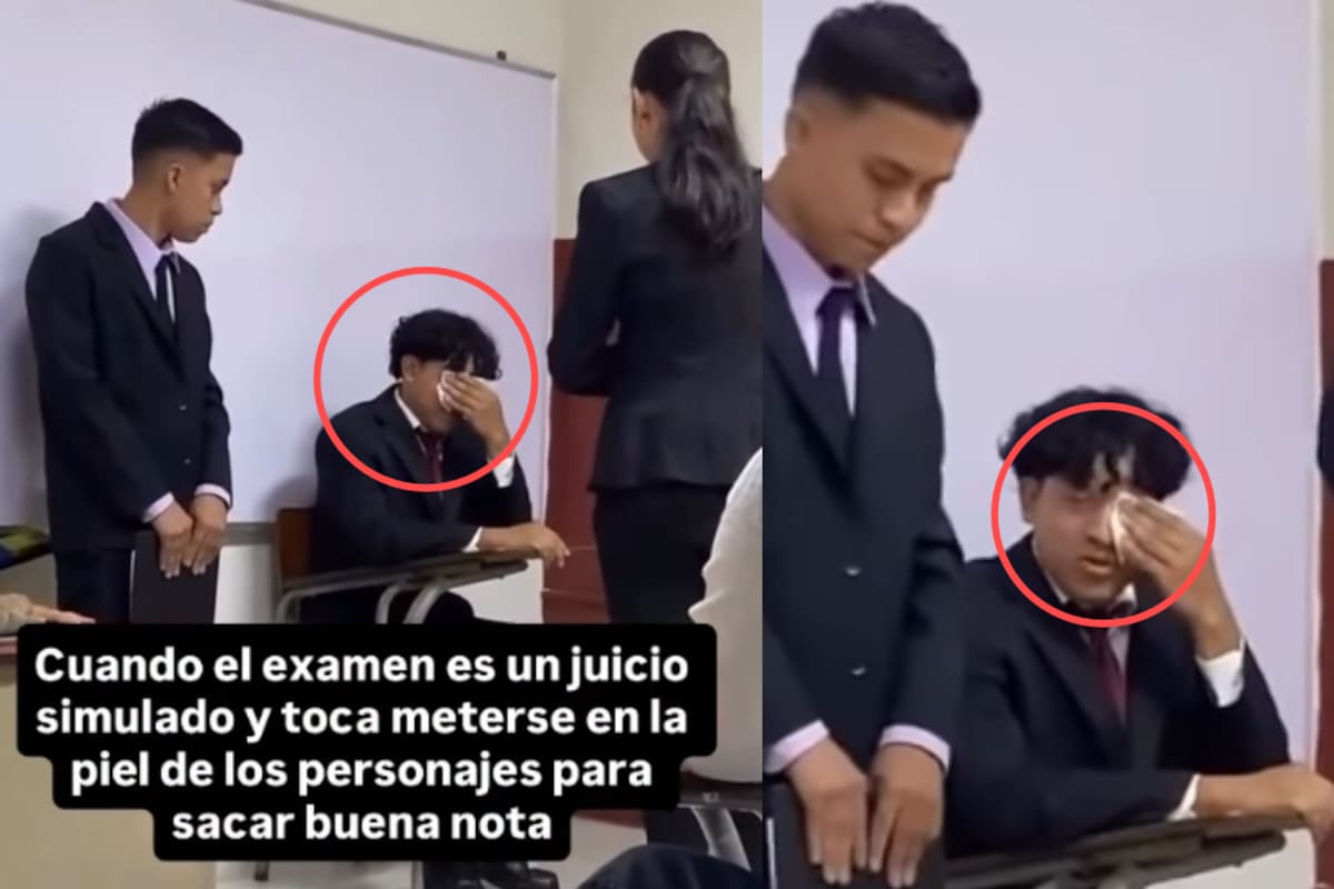 “Más que abogado, resultó ser actor”: joven se vuelve viral por meterse en el papel de la víctima en un examen de juicio simulado y hasta se puso a llorar