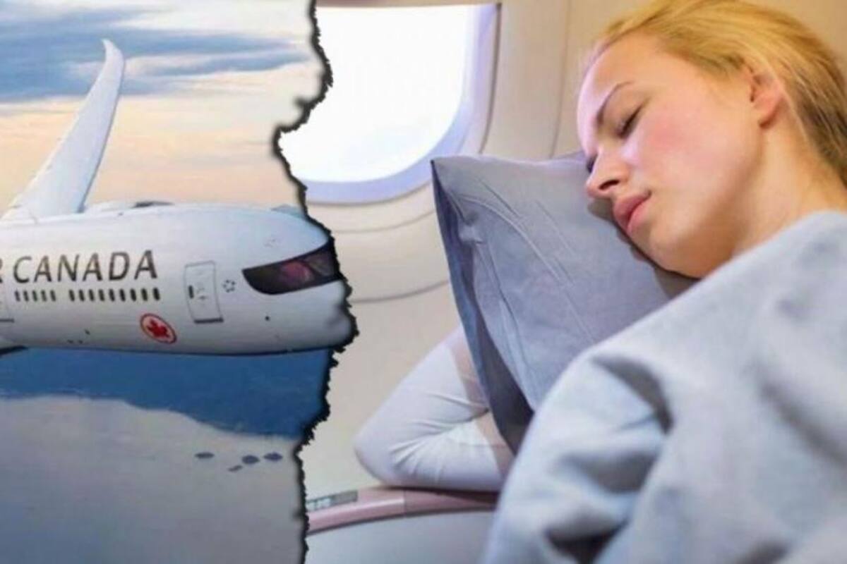 Dejan olvidada a pasajera dormida en avión de Air Canada