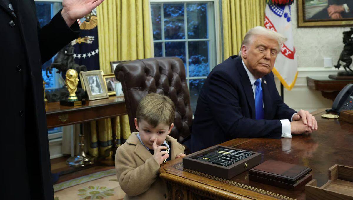 El hijo de Elon Musk roba cámara en la Casa Blanca y desata la reacción de Grimes