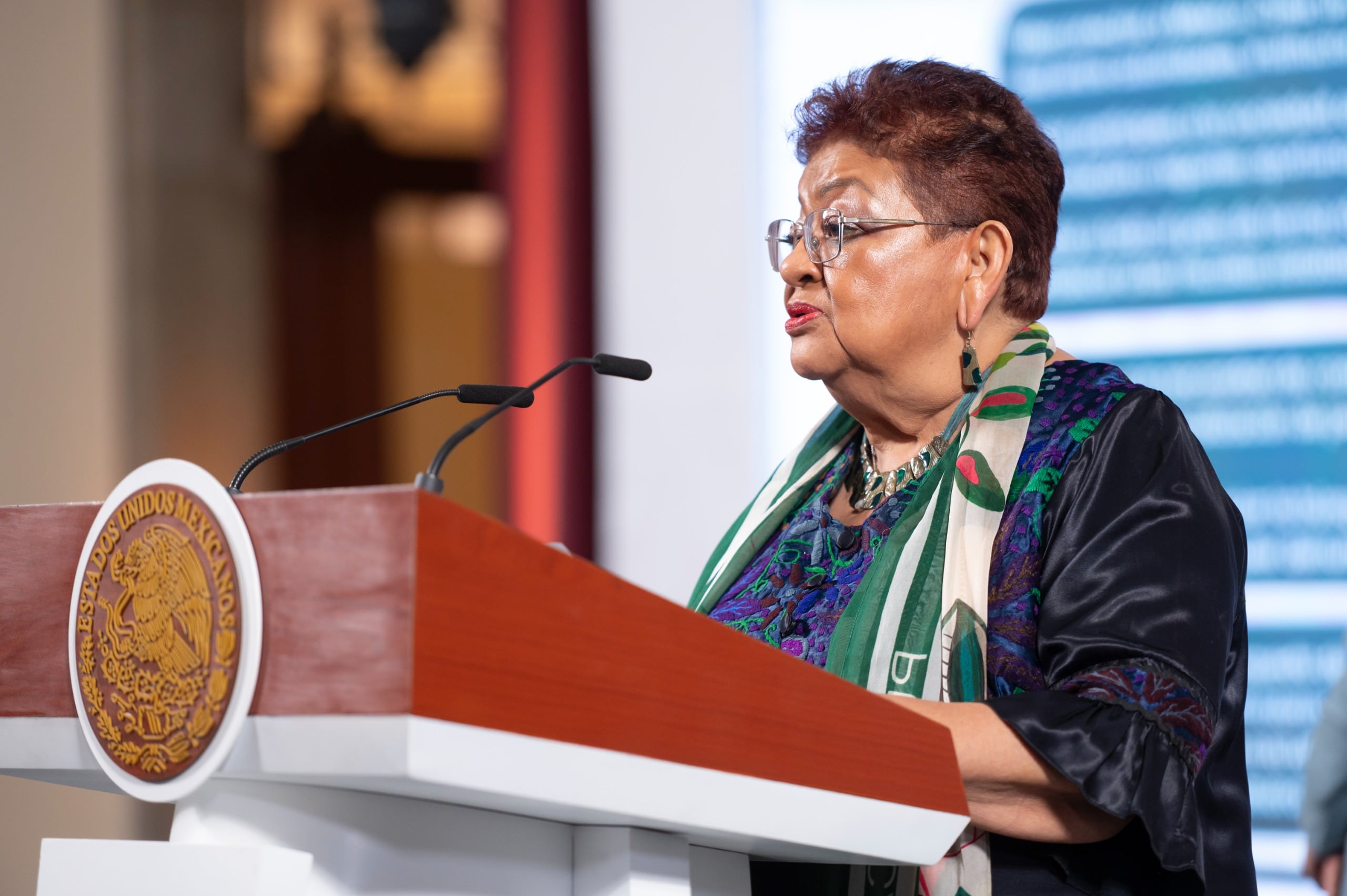 Fotografía de archivo de Ernestina Godoy, titular de la FGR | Crédito: Presidencia