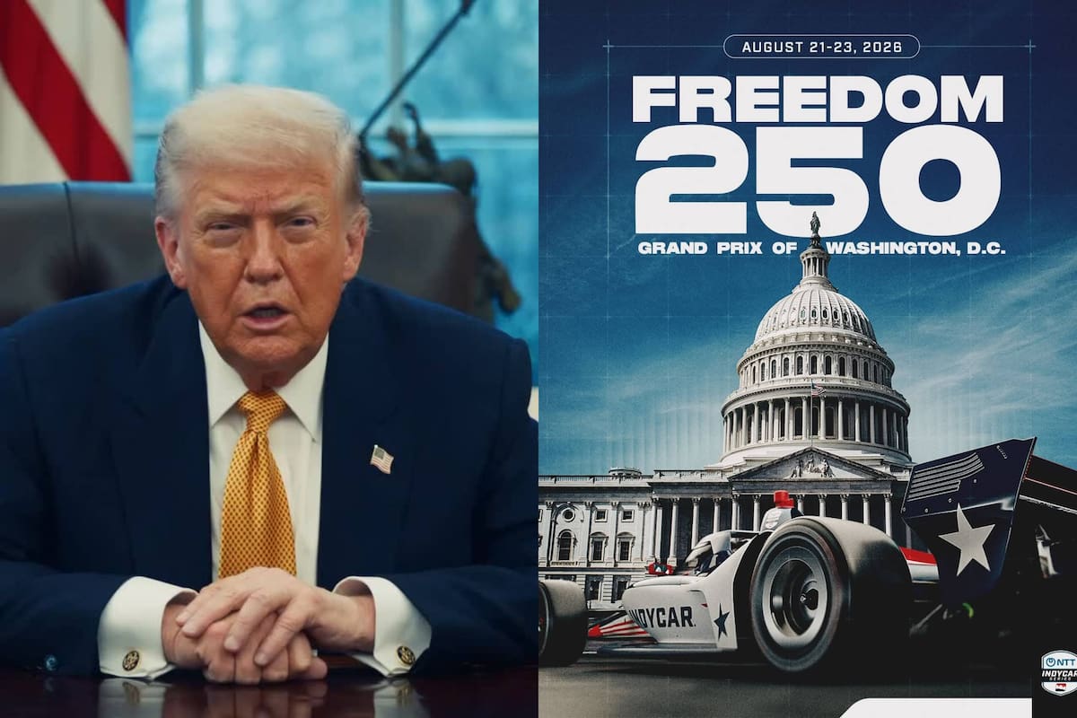 Donald Trump ordena una carrera de IndyCar en las calles de Washington para el “Fredom250 Grand Prix”