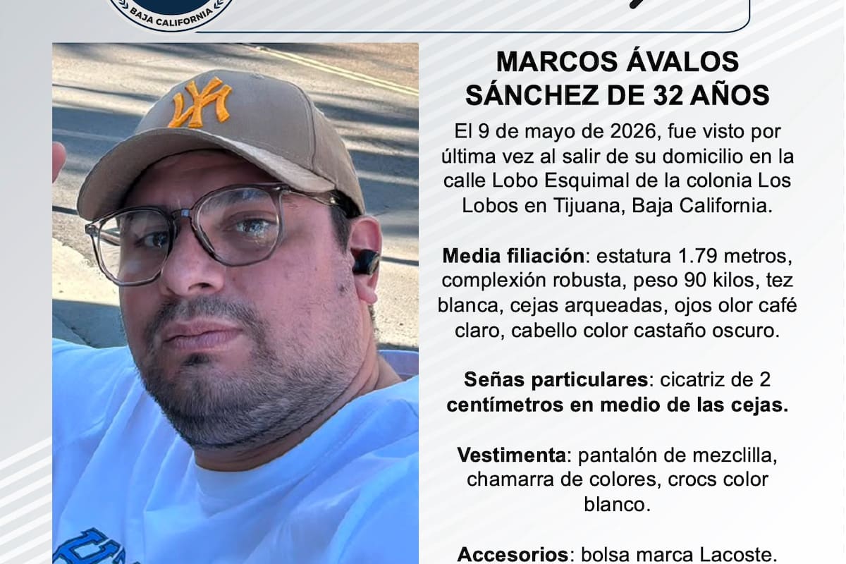 Se busca Marcos Ávalos Sánchez de 32 años