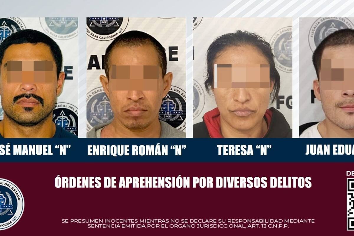 Policiaca Tijuana: Aprehenden a cuatro con mandamientos judiciales