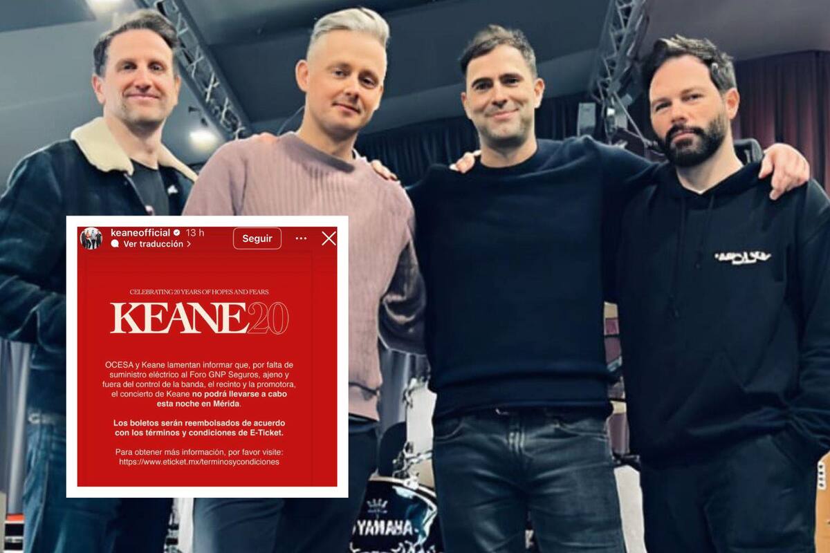 Keane cancela su concierto en Mérida a pocas horas de iniciar