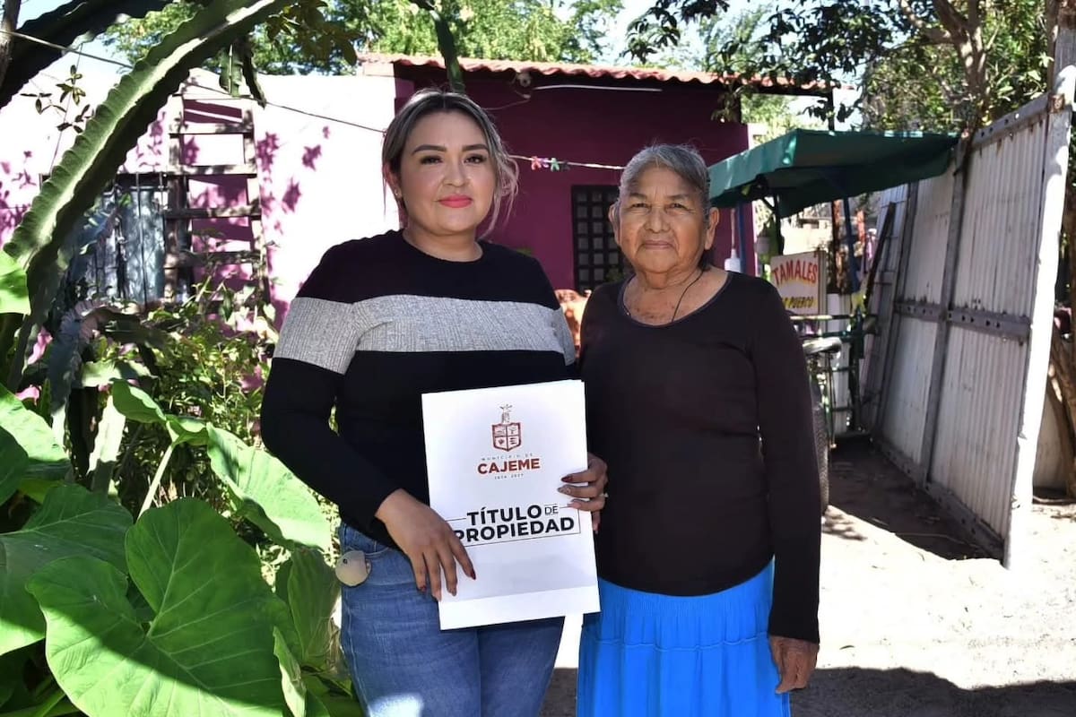 Avanza programa de escrituración en Cajeme con entrega de documentos a familias