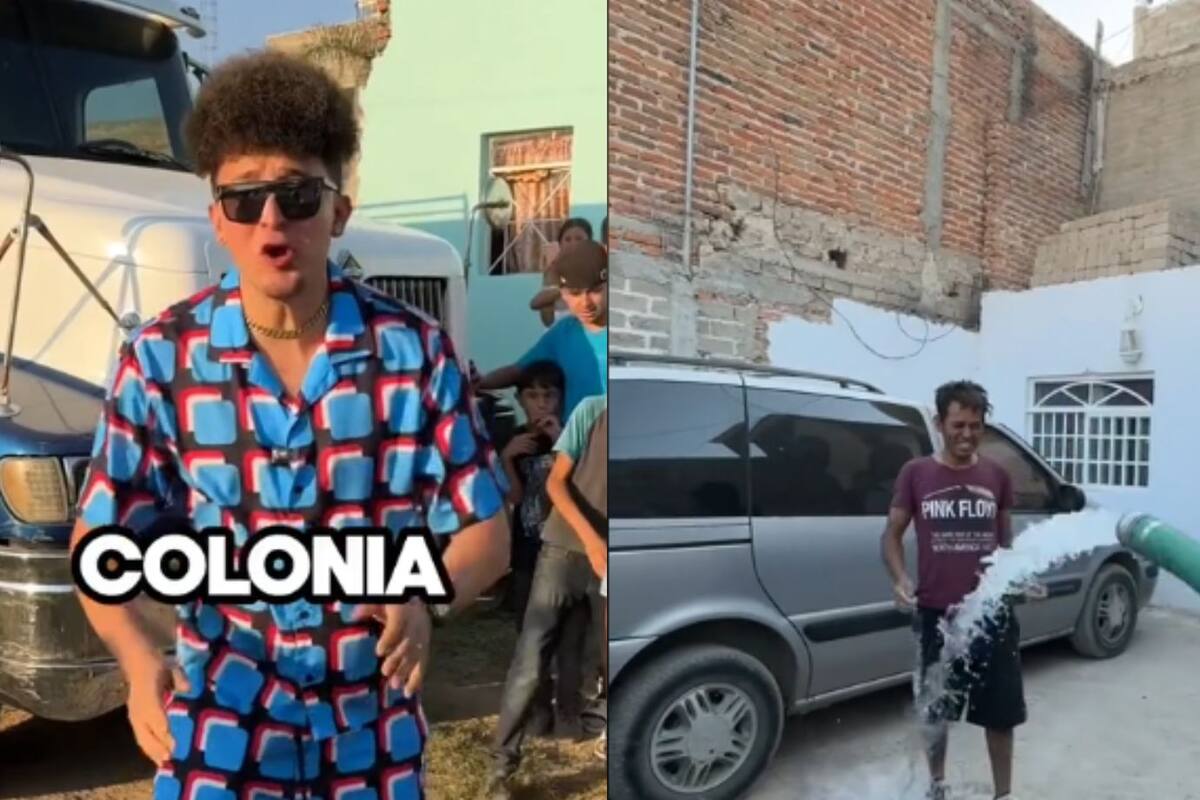 Influencer regala 100,000 litros de agua a una colonia que llevaba un mes sin agua; se vuelve viral