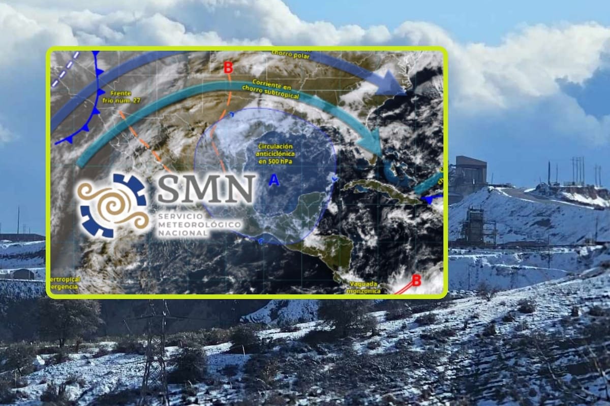 Frente frío 27 ‘congelará’ estas ciudades miércoles y jueves con mínimas de hasta -15°C, nevadas, lluvias fuertes y vientos con rachas de hasta 90 km/h