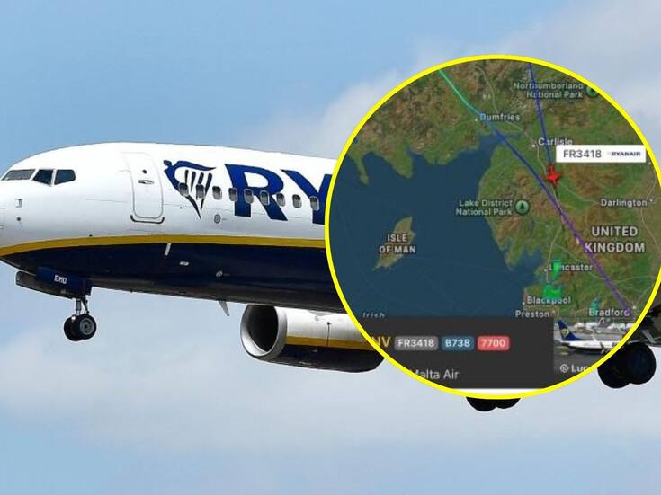 Avión de Ryanair realiza aterrizaje de emergencia tras quedarse a minutos de agotar su combustible