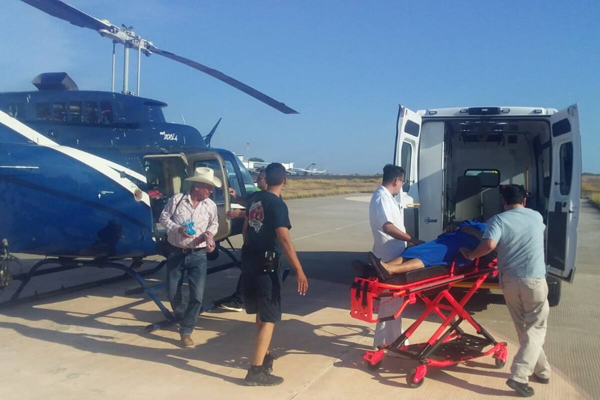 Trasladan a mujer en helicóptero para atenderse en CO