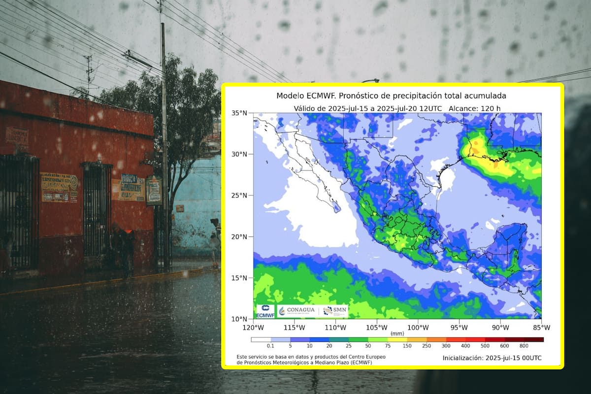 Estos son los estados donde habrá lluvias muy fuertes el jueves, viernes y sábado