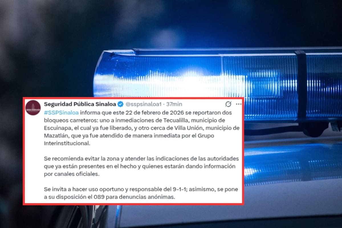 Bloqueos en Sinaloa tras operativo contra “El Mencho”: liberan carreteras en Escuinapa y Mazatlán; autoridades piden evitar la zona