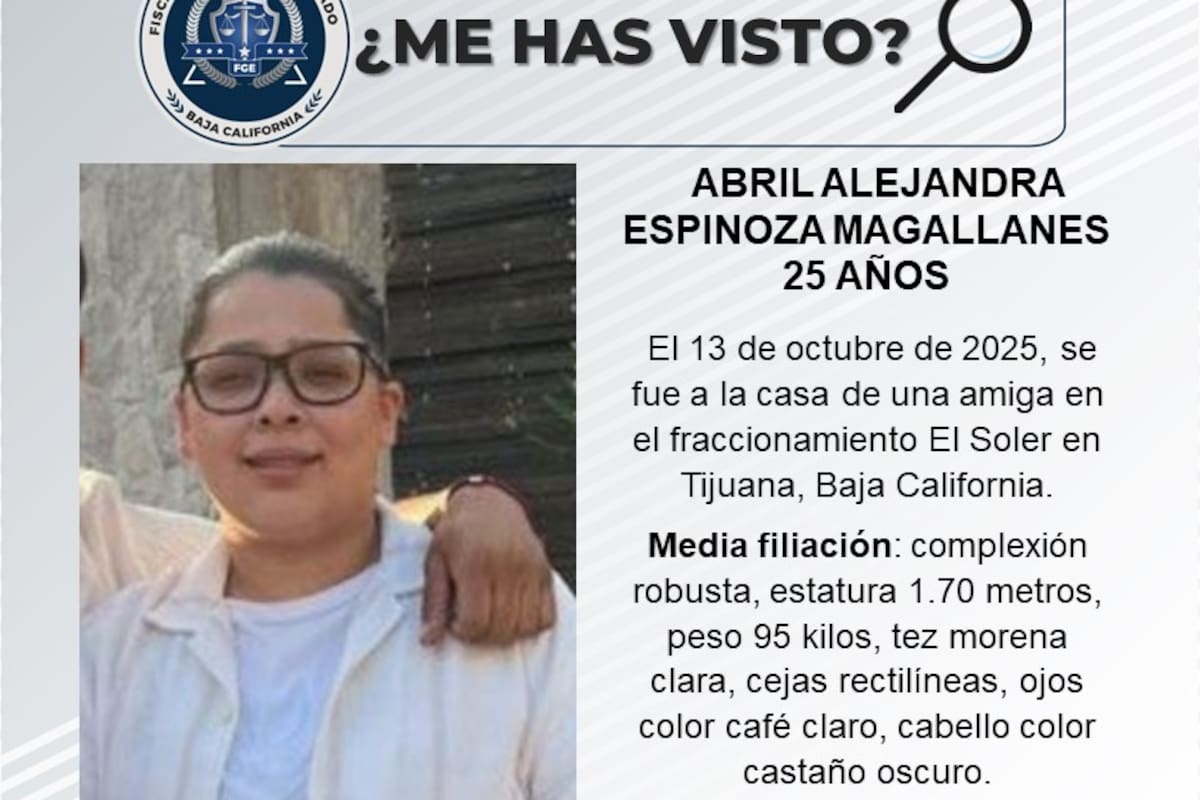 Se busca a Abril Alejandra Espinoza Magallanes de 25 años