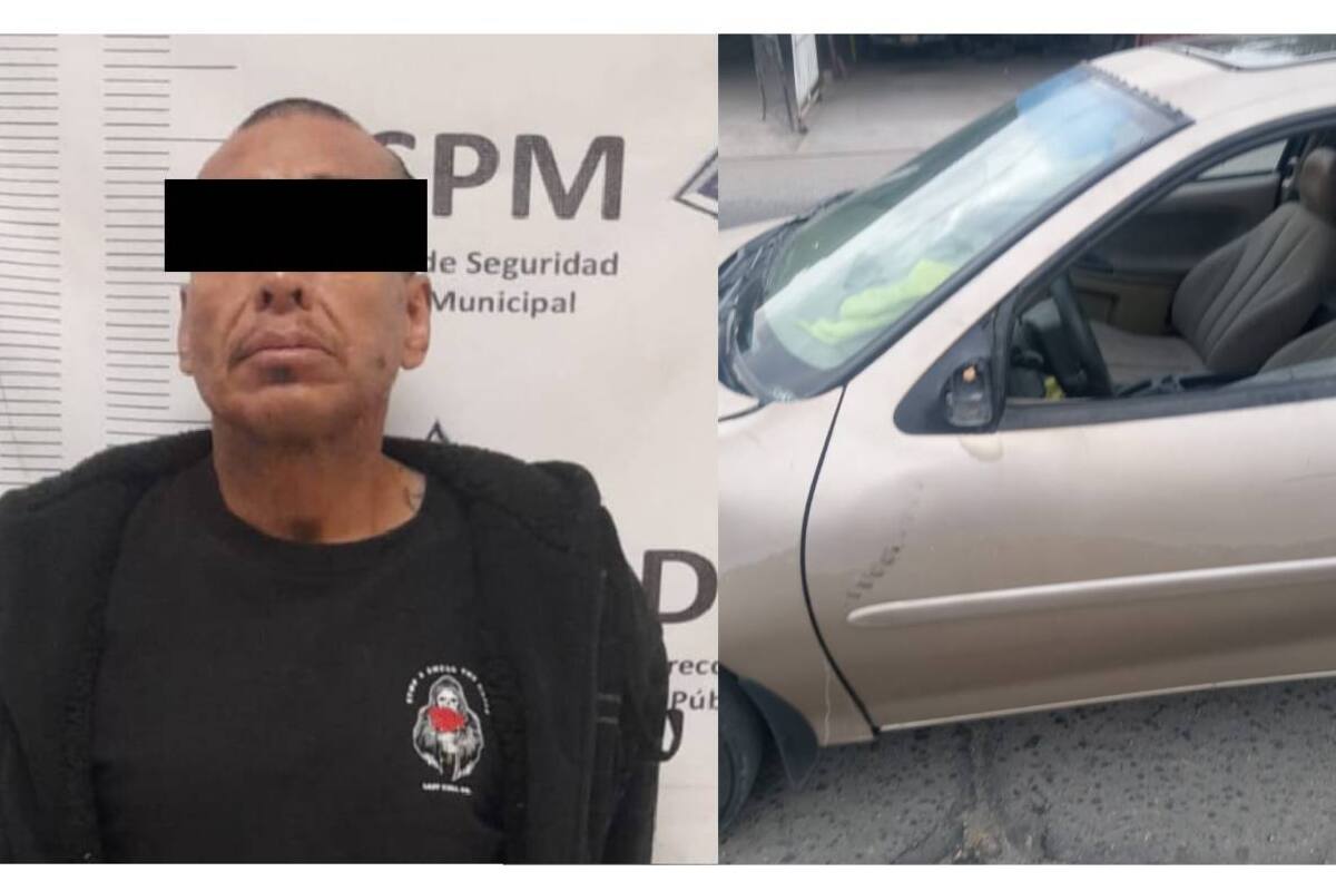 Ciclista rompe retrovisor de un vehículo y es detenido