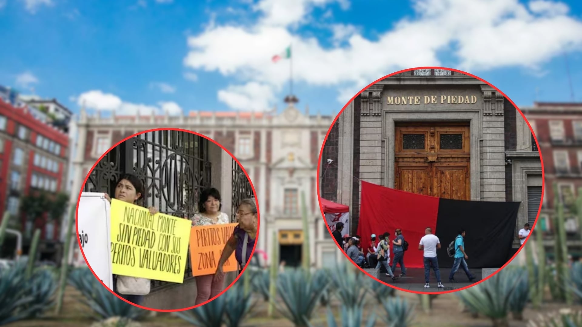 Oficinas permanecen cerradas mientras continúa la huelga nacional en Nacional Monte de Piedad. (El universal/Canva)