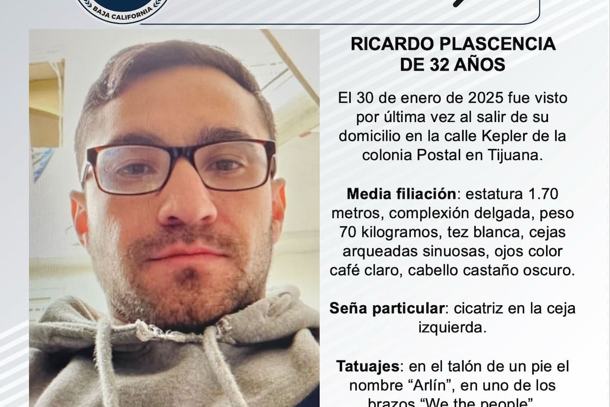 Se busca a Ricardo Plascencia de 32 años de edad