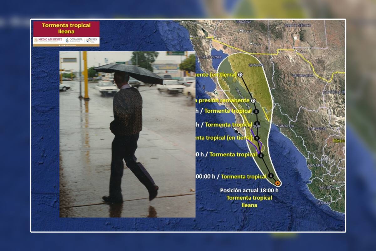 Tormenta Ileana tendría esta trayectoria con doble impacto en estos estados