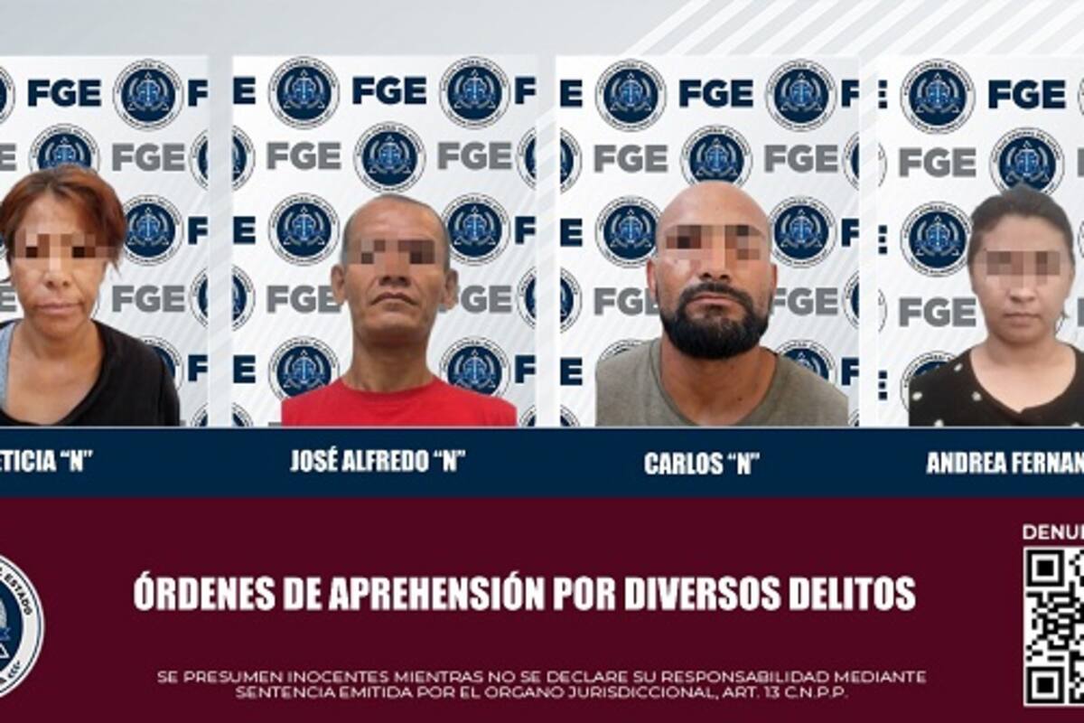 Detienen a cuatro personas con orden de aprehensión