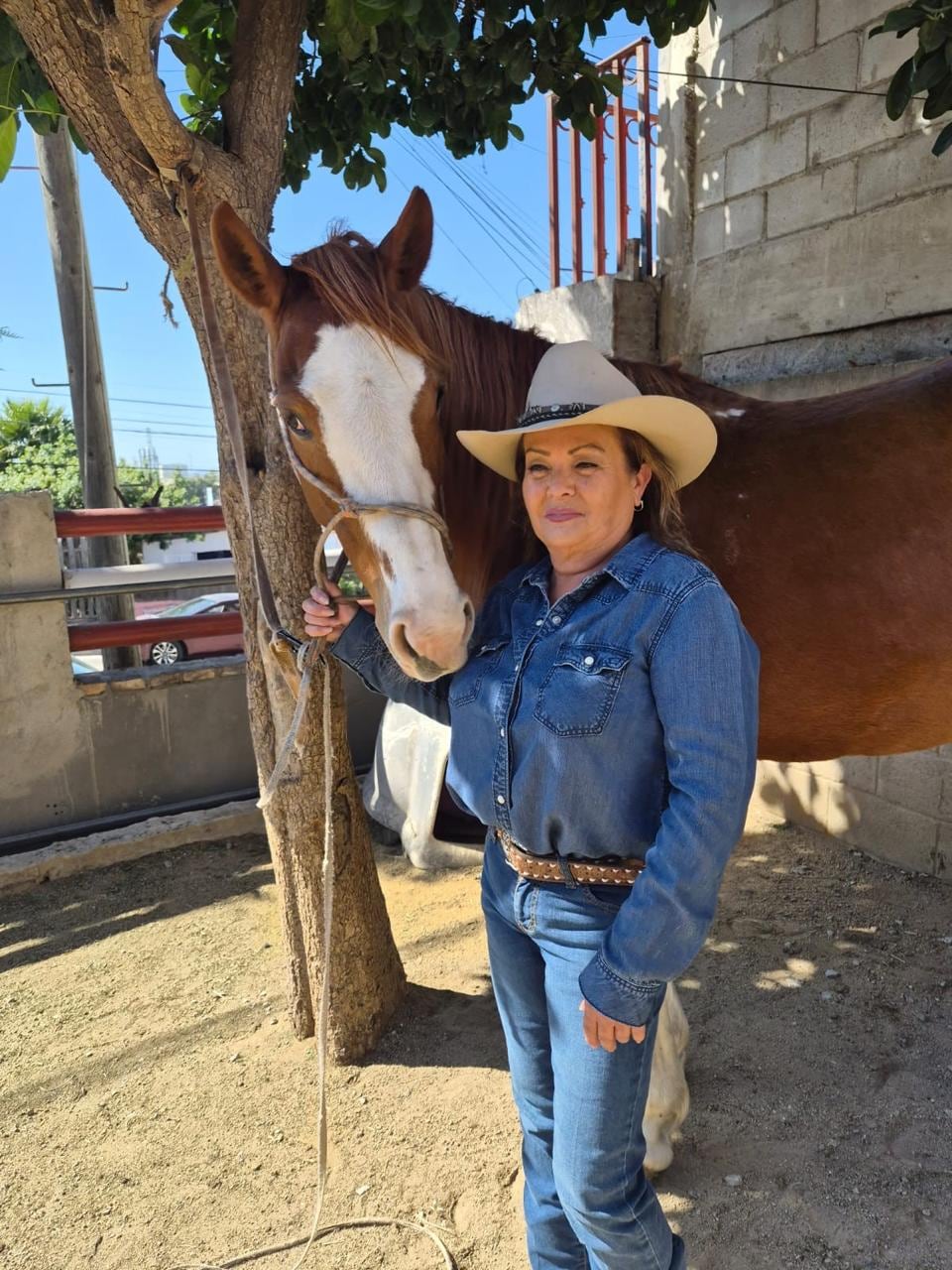 Con más de cuatro décadas montando a caballo y 26 años participando en cabalgatas, Blanca Elvia Vindiola Machado se ha convertido en un ejemplo de perseverancia dentro de la tradición vaquera del noroeste del país. Foto: Carmen Gutierrez
