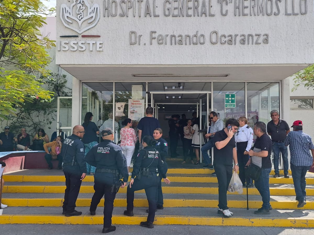 Bomberos de Hermosillo atienden reporte de presunta fuga de gas natural en el Hospital Fernando Ocaranza del Issste