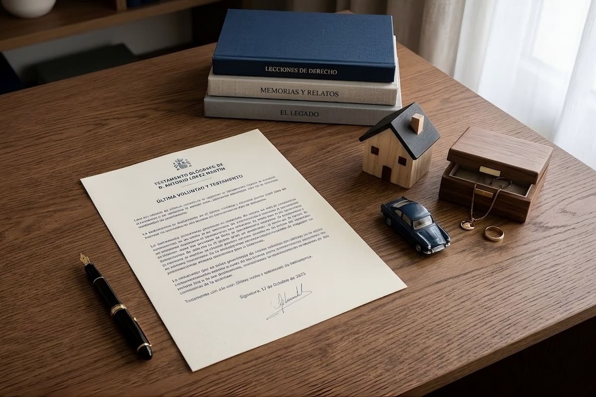 ¿Qué bienes se pueden heredar en un testamento además de una casa y dinero?