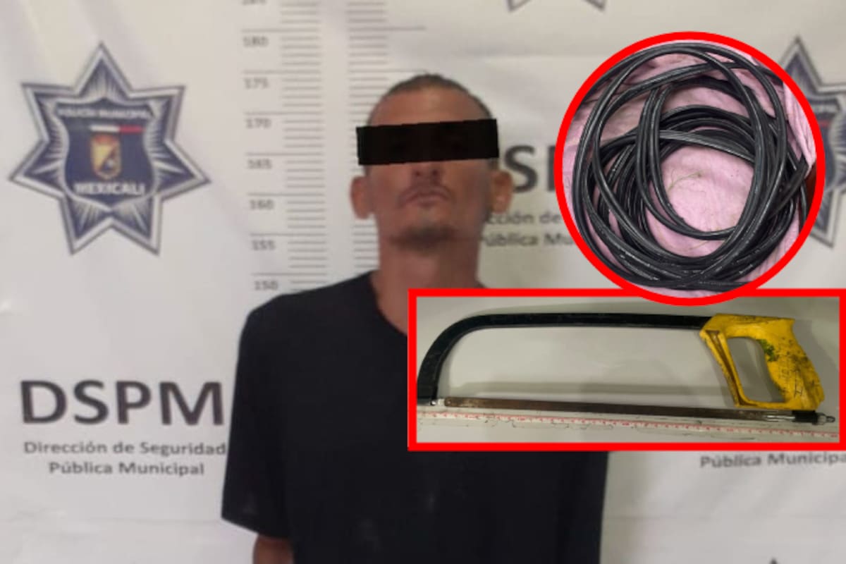 Lo sorprenden con 18 metros de cable de fibra óptica y una segueta