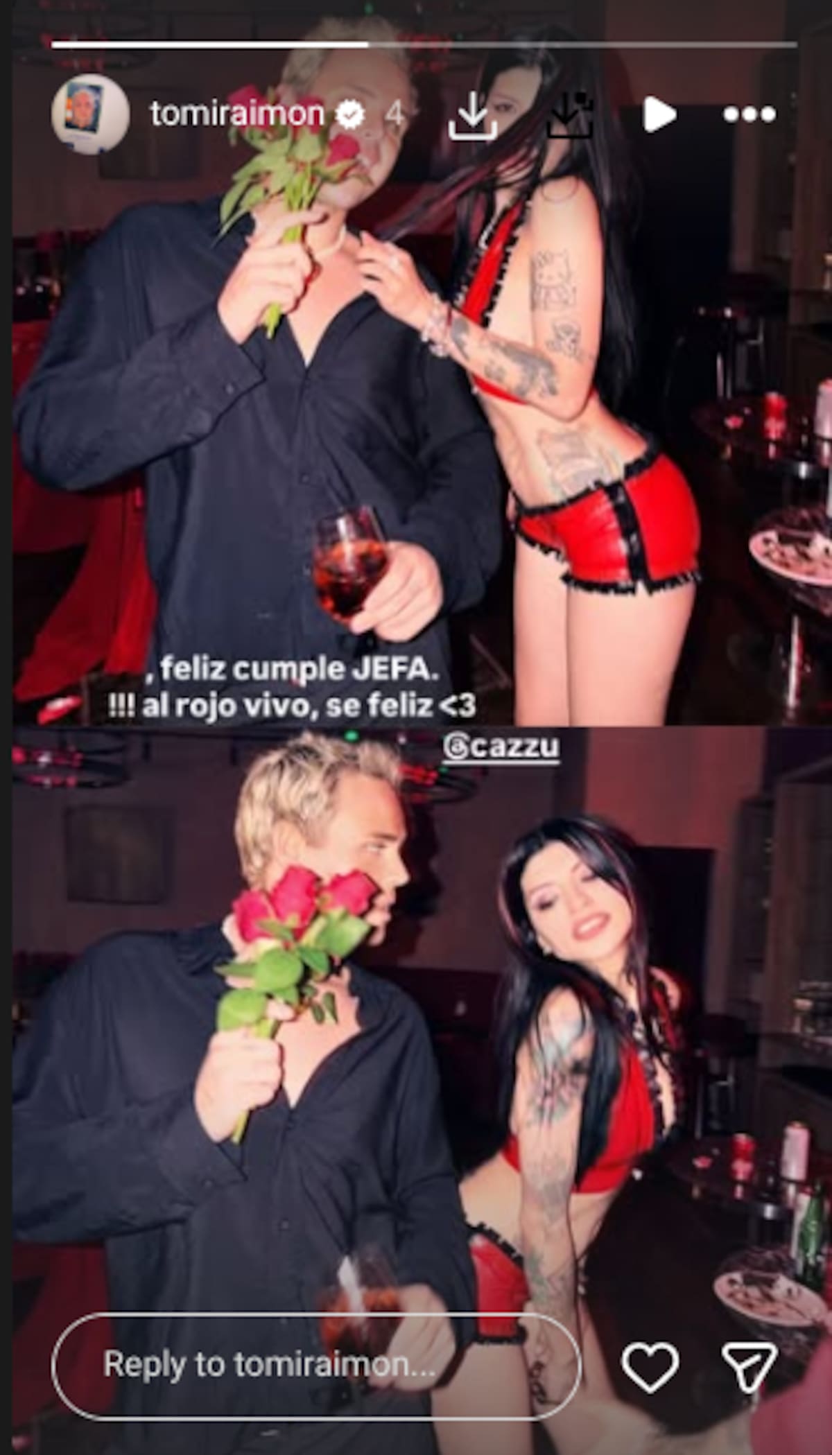 Cazzu celebra su cumpleaños 32 | Instagram @tomiraimon