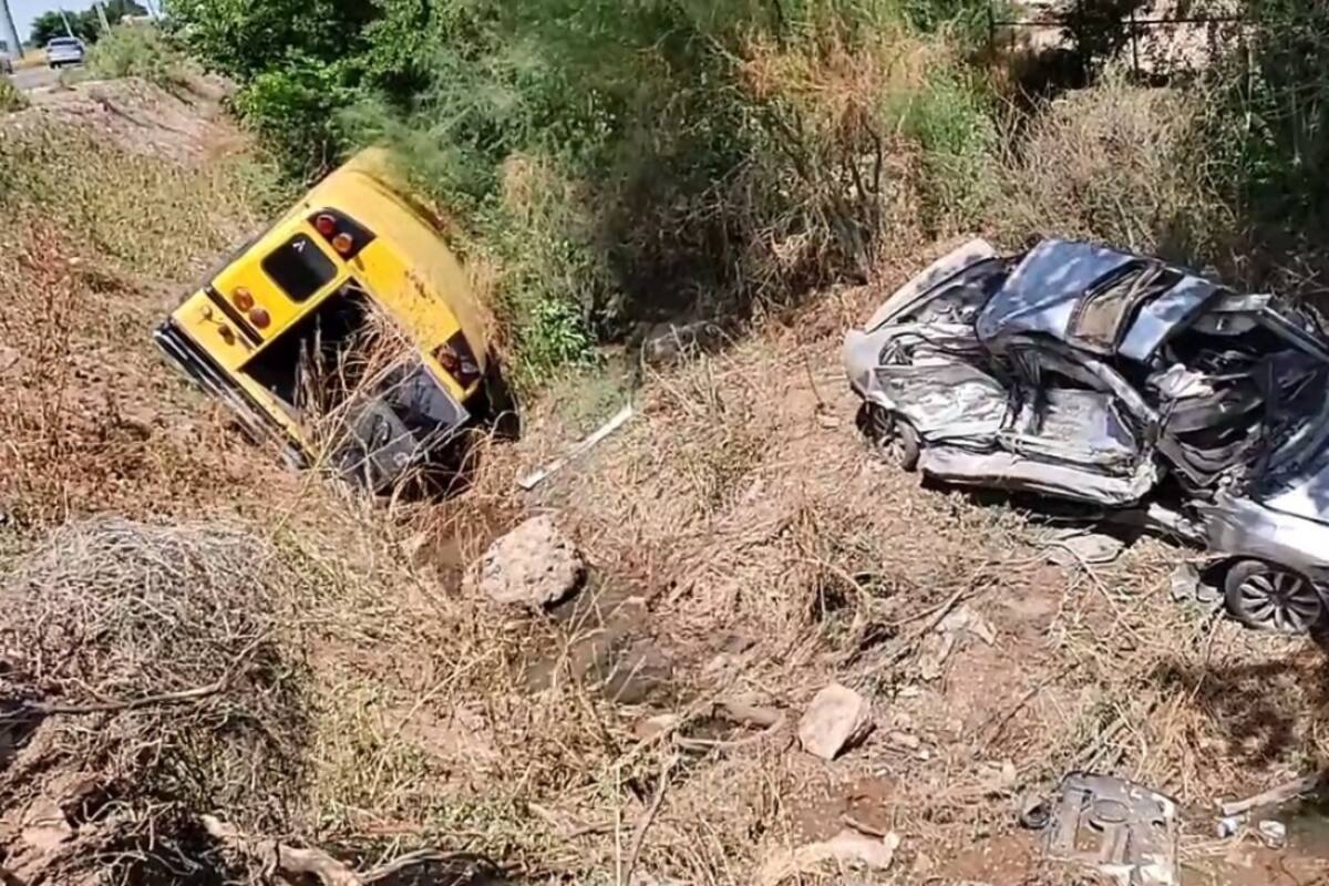 Se registra fuerte accidente en el Valle del Yaqui