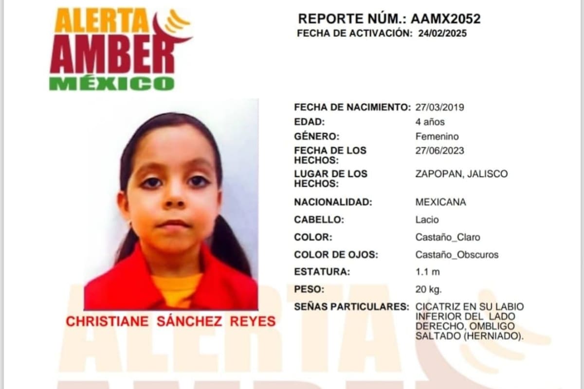 Activan Alerta Amber por Christiane Sánchez Reyes