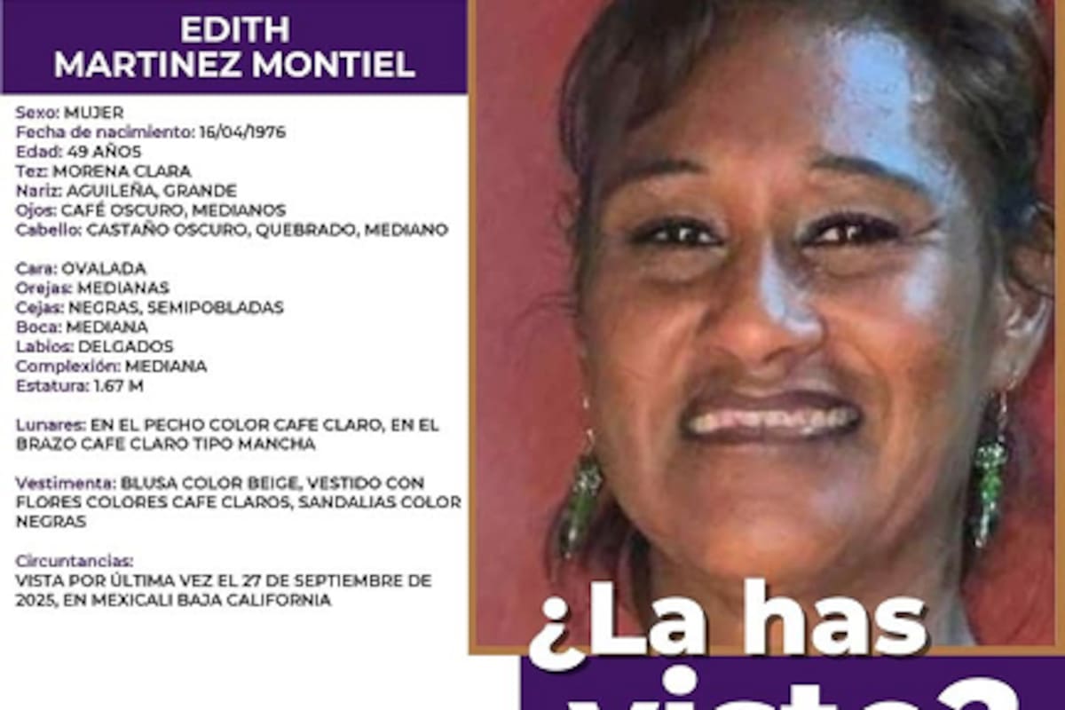 Familia busca a mujer desaparecida en su trayecto hacia San Felipe