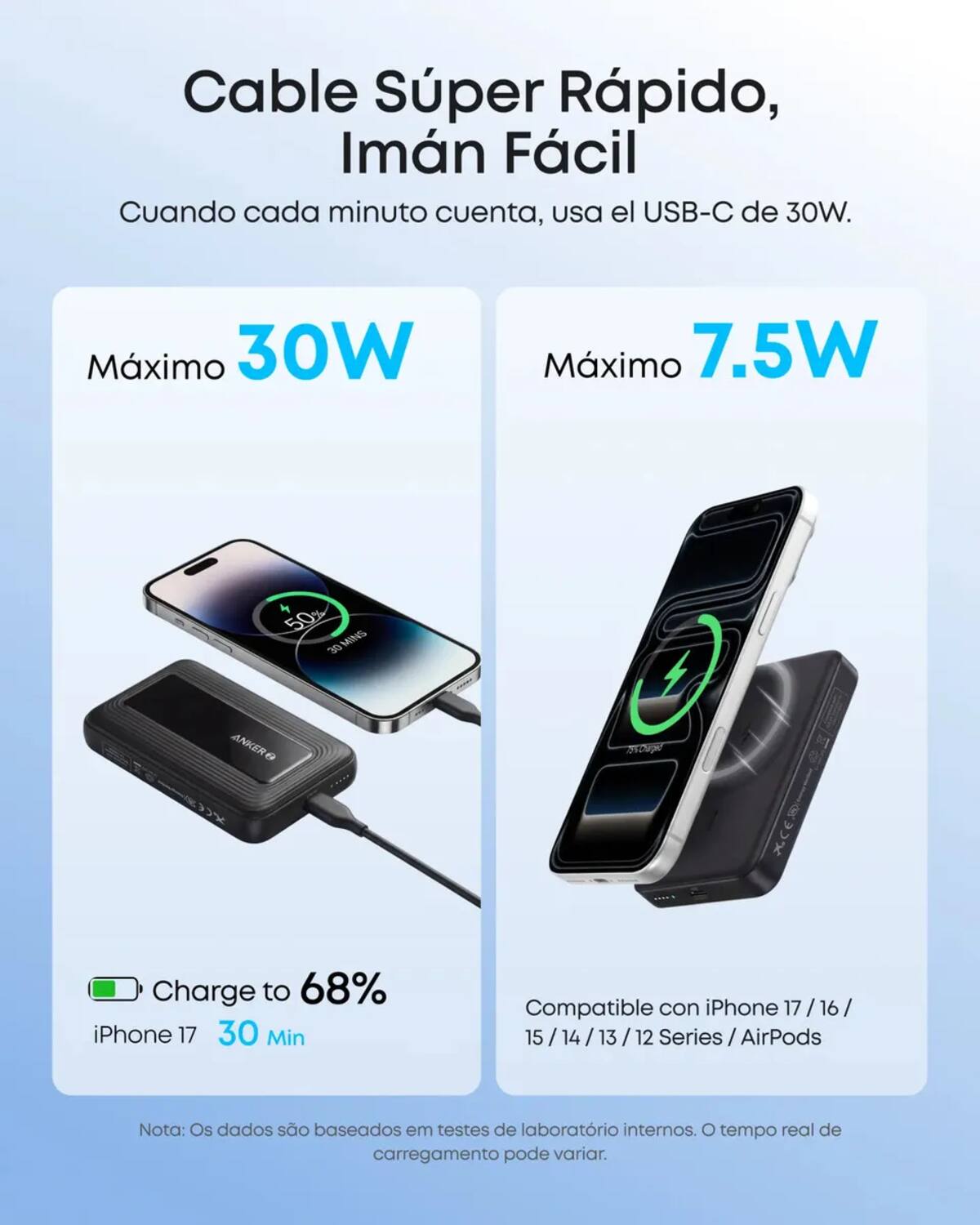 Según la descripción del producto, la batería de carga inalámbrica es compatible con teléfonos, audífonos y otros dispositivos compatibles con este tipo de carga. | Foto: Mercado Libre