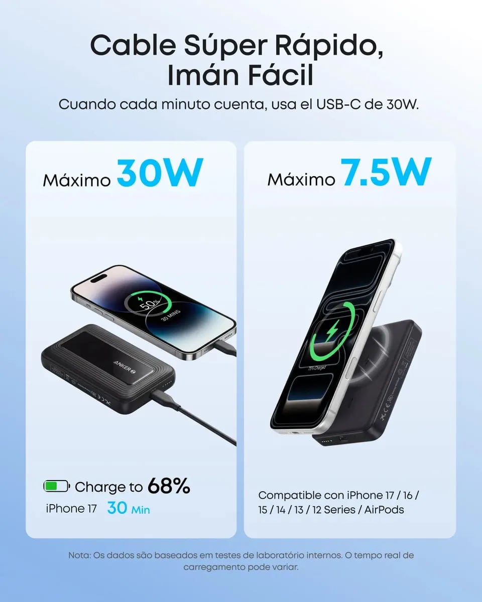 Según la descripción del producto, la batería de carga inalámbrica es compatible con teléfonos, audífonos y otros dispositivos compatibles con este tipo de carga. | Foto: Mercado Libre
