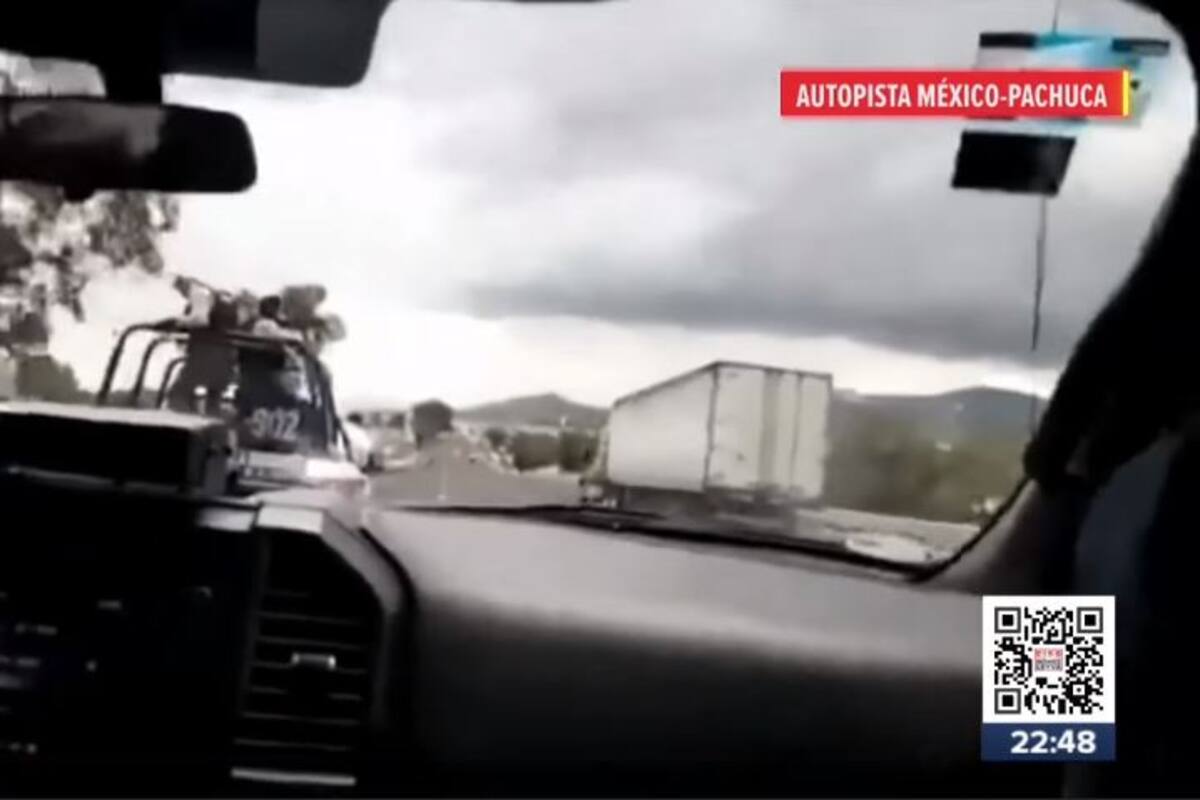 VIDEO: Impactante persecución por robo de tráiler en la México-Pachuca