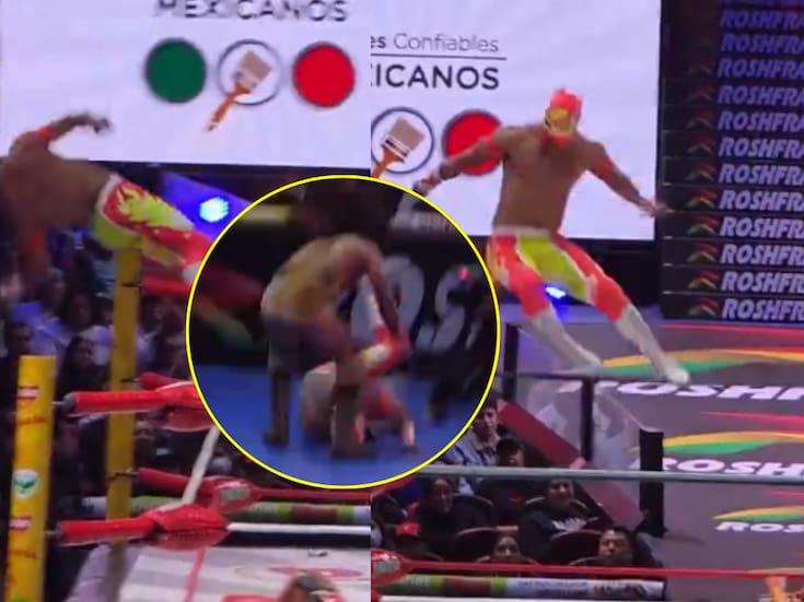 VIDEO: Neón, luchador mexicano, sufre espantosa caída en el intento de una maniobra
