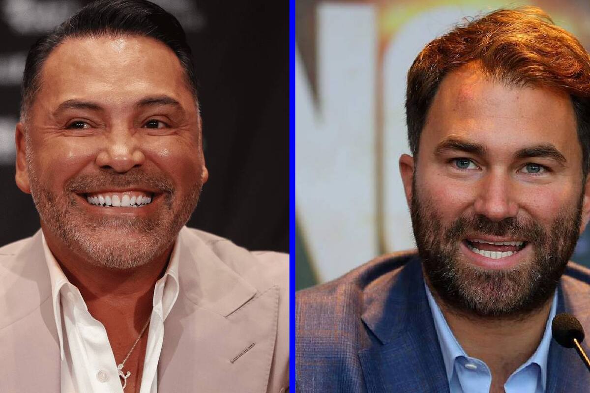 Óscar de la Hoya se ofrece a pelear gratis contra el promotor Eddie Hearn