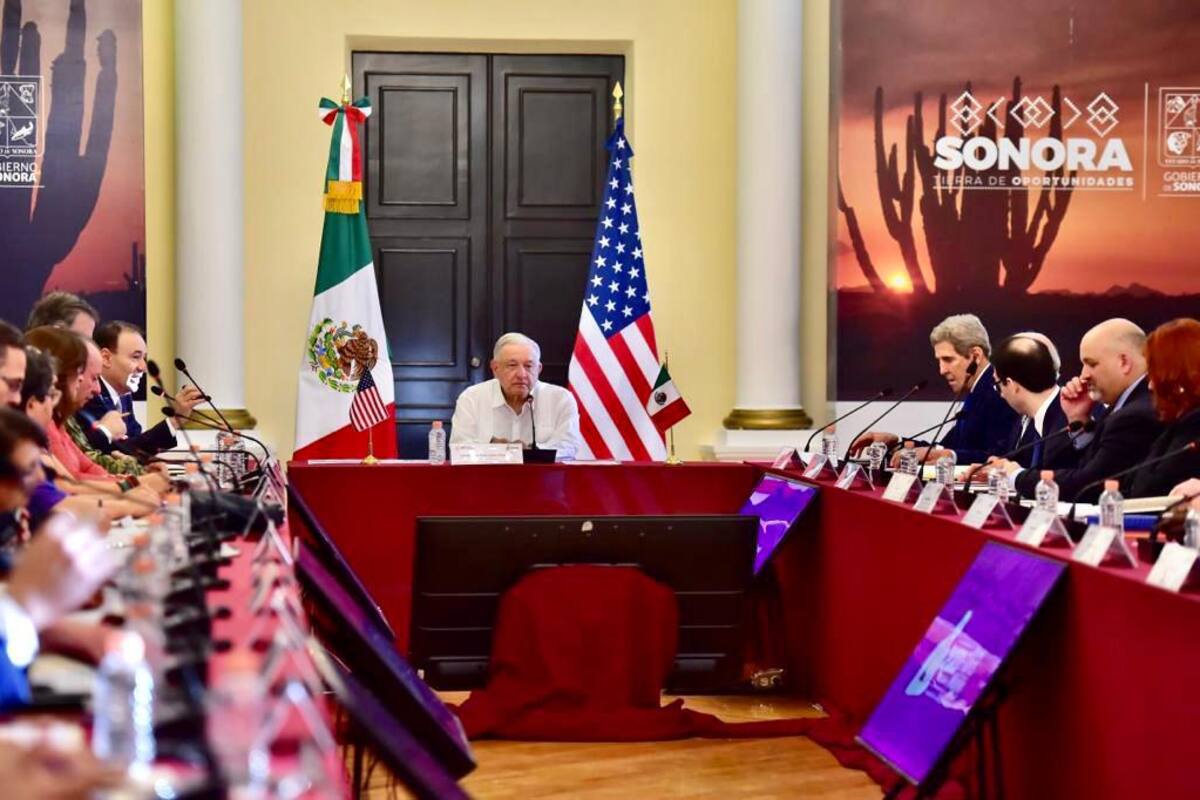 México y EU pactaron trabajar un plan bilateral de energías con el Plan Sonora durante reunión AMLO-Kerry en Hermosillo