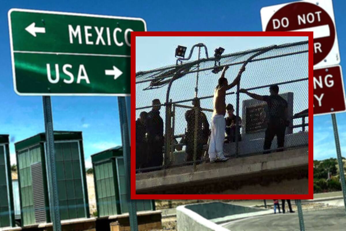 Migrante venezolano amenaza con suicidio en puente tras ser deportado de EU
