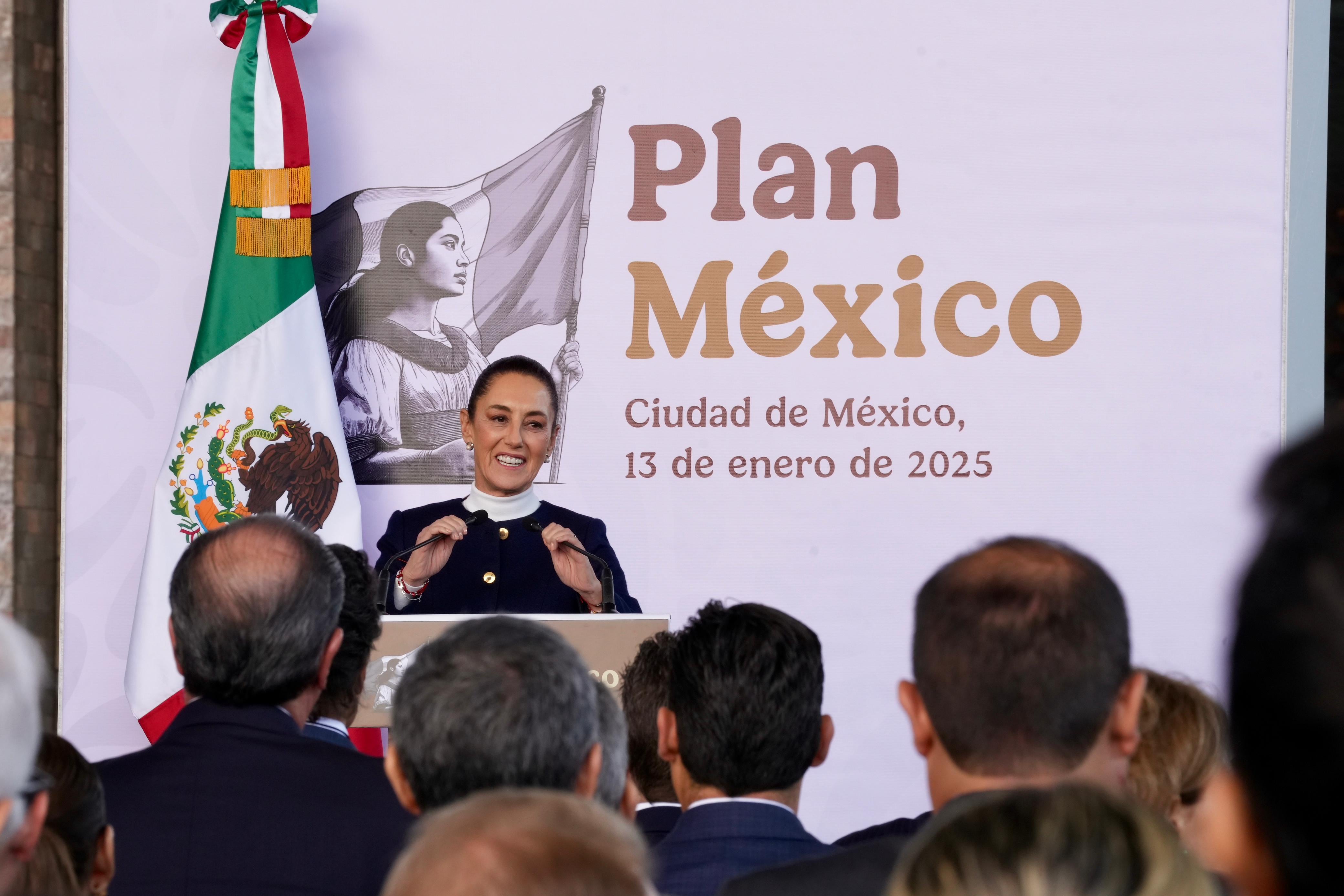 Claudia Sheinbaum presenta el Plan México. | Crédito: Presidencia