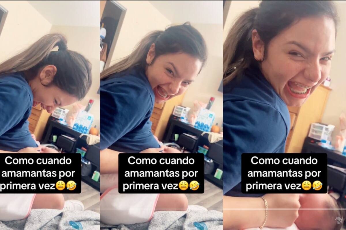 Mamá se viraliza por su reacción al amamantar por primera vez: “¡quítala, se siente bien raro!”