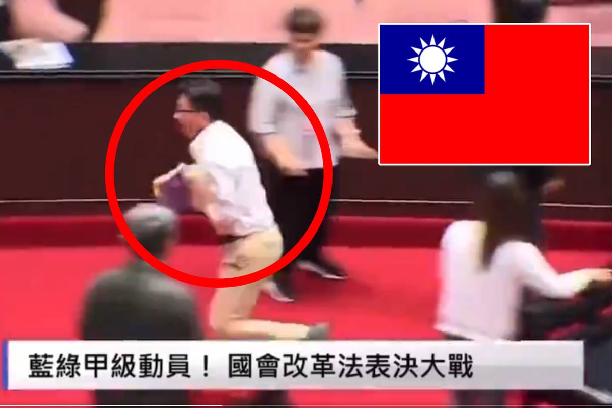 Taiwán: Diputado roba proyecto de reforma y sale corriendo para que no se apruebe