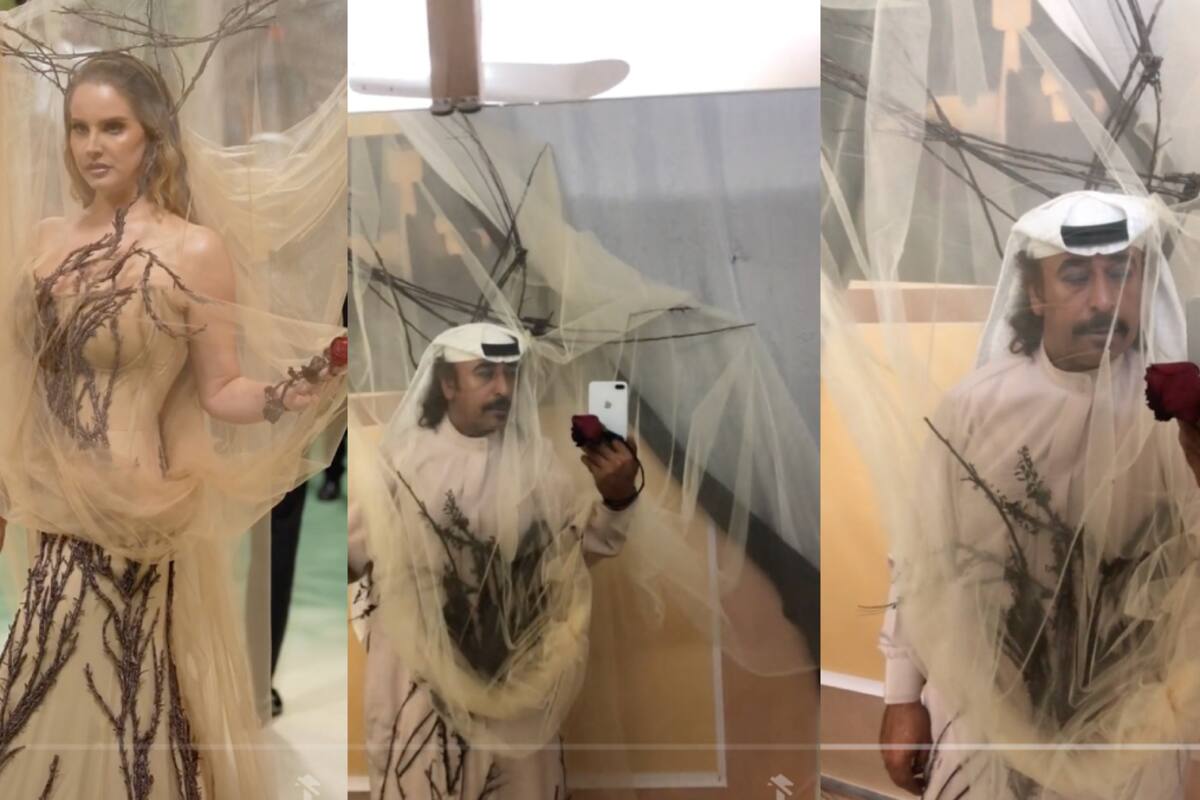 Hombre árabe se vuelve viral por recrear el atuendo que Lana Del Rey lució en la Met Gala 2024