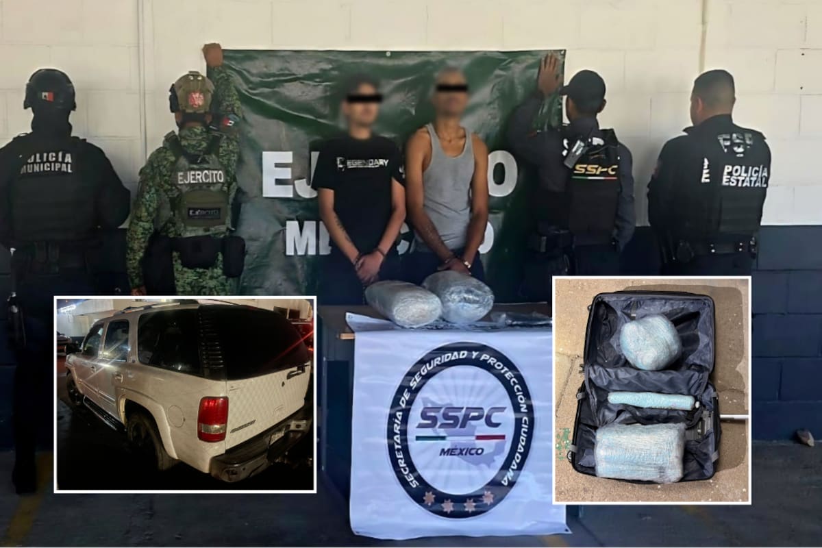 Detienen a dos con 130 mil pastillas de fentanilo y vehículo robado